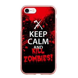 Чехол iPhone 7/8 матовый Keep Calm & Kill Zombies