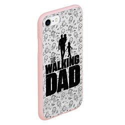 Чехол iPhone 7/8 матовый Walking Dad, цвет: 3D-светло-розовый — фото 2