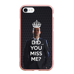 Чехол iPhone 7/8 матовый Keep Calm & Did You Miss Me?, цвет: 3D-светло-розовый