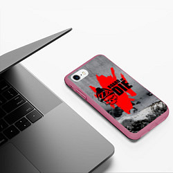 Чехол iPhone 7/8 матовый Snowboarding, цвет: 3D-малиновый — фото 2