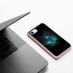 Чехол iPhone 7/8 матовый Взгляд на звезды, цвет: 3D-светло-розовый — фото 2