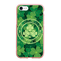 Чехол iPhone 7/8 матовый Ireland, Happy St. Patricks Day, цвет: 3D-светло-розовый