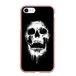 Чехол iPhone 7/8 матовый Evil Skull, цвет: 3D-светло-розовый