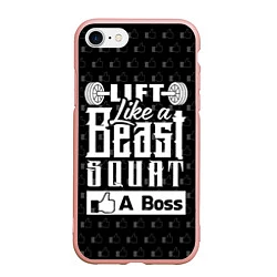 Чехол iPhone 7/8 матовый Lift Like A Beast Squat