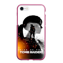 Чехол iPhone 7/8 матовый Rise of the Tomb Raider 1, цвет: 3D-малиновый