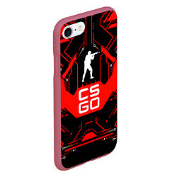 Чехол iPhone 7/8 матовый CS:GO Techno Style, цвет: 3D-малиновый — фото 2