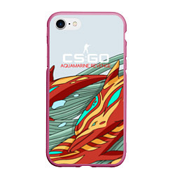 Чехол iPhone 7/8 матовый CS:GO Aquamarine Revenge, цвет: 3D-малиновый