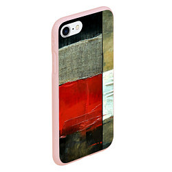 Чехол iPhone 7/8 матовый Абстрактное искусство, цвет: 3D-светло-розовый — фото 2