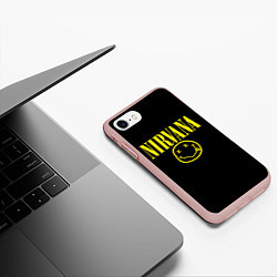Чехол iPhone 7/8 матовый Nirvana Rock, цвет: 3D-светло-розовый — фото 2