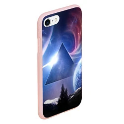 Чехол iPhone 7/8 матовый Pink Floyd: Space, цвет: 3D-светло-розовый — фото 2