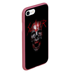 Чехол iPhone 7/8 матовый Slayer: Wild Skull, цвет: 3D-малиновый — фото 2