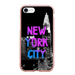Чехол iPhone 7/8 матовый Flur NYC, цвет: 3D-светло-розовый