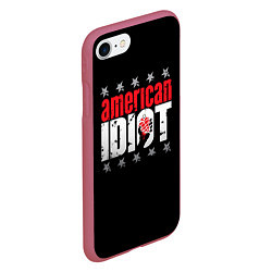 Чехол iPhone 7/8 матовый Green Day: American idiot, цвет: 3D-малиновый — фото 2