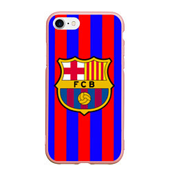 Чехол iPhone 7/8 матовый Barca FCB Club, цвет: 3D-светло-розовый