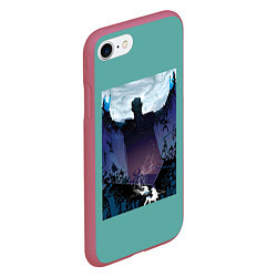 Чехол iPhone 7/8 матовый Dead Mountain, цвет: 3D-малиновый — фото 2