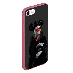 Чехол iPhone 7/8 матовый Ghost In The Shell 2, цвет: 3D-малиновый — фото 2