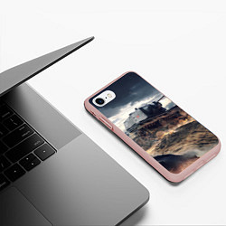 Чехол iPhone 7/8 матовый Танк, цвет: 3D-светло-розовый — фото 2