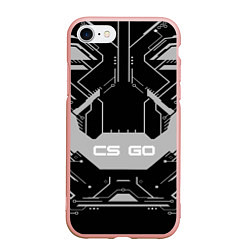 Чехол iPhone 7/8 матовый CS:GO Black collection, цвет: 3D-светло-розовый