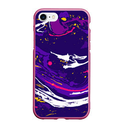 Чехол iPhone 7/8 матовый Фиолетовый акрил, цвет: 3D-малиновый