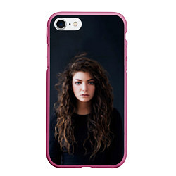 Чехол iPhone 7/8 матовый Lorde, цвет: 3D-малиновый