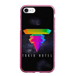 Чехол iPhone 7/8 матовый Tokio Hotel: New Symbol, цвет: 3D-малиновый