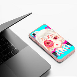 Чехол iPhone 7/8 матовый Juuzou Suzuya, цвет: 3D-светло-розовый — фото 2