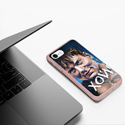 Чехол iPhone 7/8 матовый Юрий Хой, цвет: 3D-светло-розовый — фото 2