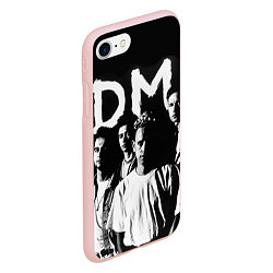 Чехол iPhone 7/8 матовый Depeche mode: black, цвет: 3D-светло-розовый — фото 2