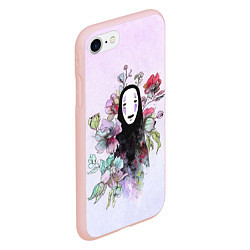 Чехол iPhone 7/8 матовый Безликий в цветах, цвет: 3D-светло-розовый — фото 2