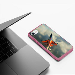 Чехол iPhone 7/8 матовый Красный F16, цвет: 3D-малиновый — фото 2