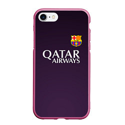Чехол iPhone 7/8 матовый Barcelona FC: Violet, цвет: 3D-малиновый