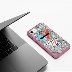 Чехол iPhone 7/8 матовый TOP, цвет: 3D-малиновый — фото 2