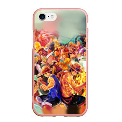Чехол iPhone 7/8 матовый Ван-Пис, цвет: 3D-светло-розовый
