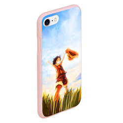 Чехол iPhone 7/8 матовый Ван-Пис, цвет: 3D-светло-розовый — фото 2
