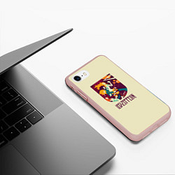 Чехол iPhone 7/8 матовый Led Zeppelin Art, цвет: 3D-светло-розовый — фото 2