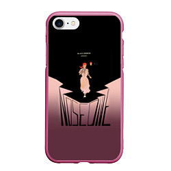 Чехол iPhone 7/8 матовый Black Mirror: Noseone, цвет: 3D-малиновый