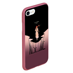 Чехол iPhone 7/8 матовый Black Mirror: Noseone, цвет: 3D-малиновый — фото 2
