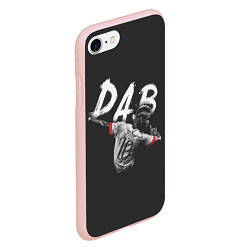 Чехол iPhone 7/8 матовый Paul Pogba: Dab, цвет: 3D-светло-розовый — фото 2