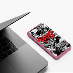 Чехол iPhone 7/8 матовый Berserk, цвет: 3D-малиновый — фото 2