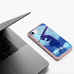 Чехол iPhone 7/8 матовый Berserk Night, цвет: 3D-светло-розовый — фото 2