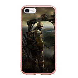 Чехол iPhone 7/8 матовый STALKER: Call of Pripyat, цвет: 3D-светло-розовый