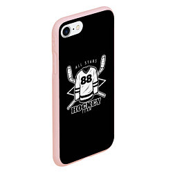 Чехол iPhone 7/8 матовый Hockey Team, цвет: 3D-светло-розовый — фото 2