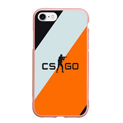 Чехол iPhone 7/8 матовый CS:GO Asiimov Lines, цвет: 3D-светло-розовый