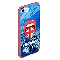 Чехол iPhone 7/8 матовый England, цвет: 3D-малиновый — фото 2