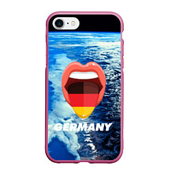 Чехол iPhone 7/8 матовый Germany, цвет: 3D-малиновый