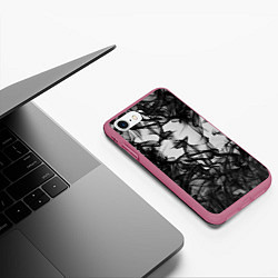 Чехол iPhone 7/8 матовый Smoke, цвет: 3D-малиновый — фото 2
