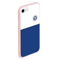 Чехол iPhone 7/8 матовый Chelsea FC: Light Blue, цвет: 3D-светло-розовый — фото 2
