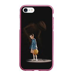 Чехол iPhone 7/8 матовый Monster, цвет: 3D-малиновый