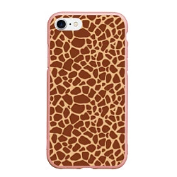 Чехол iPhone 7/8 матовый Жираф, цвет: 3D-светло-розовый