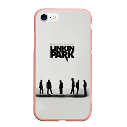 Чехол iPhone 7/8 матовый Группа Linkin Park, цвет: 3D-светло-розовый